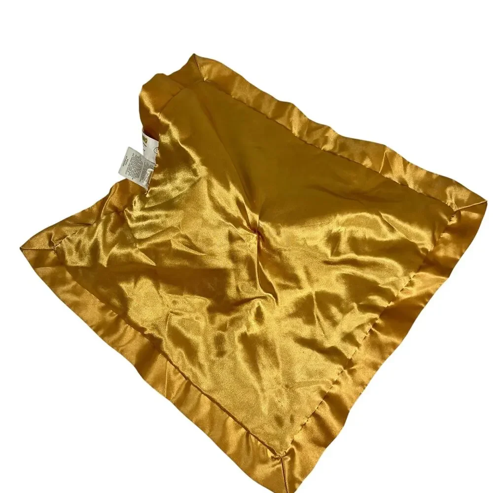 CLOUD ISLAND Puppy Dog Security Blanket Lovey Brown Gold Satin Plush 14in 2024
